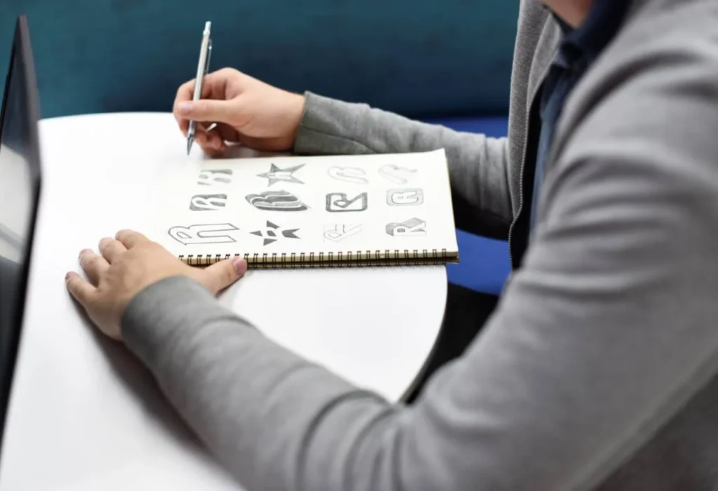 Professional logo sketching process