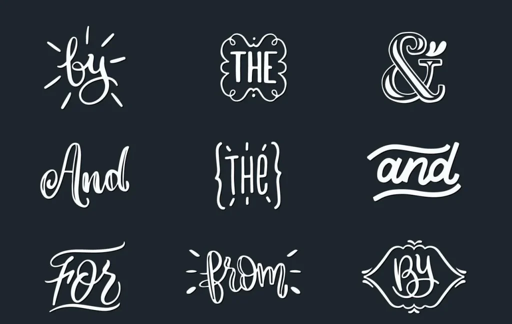 Decorative lettering styles