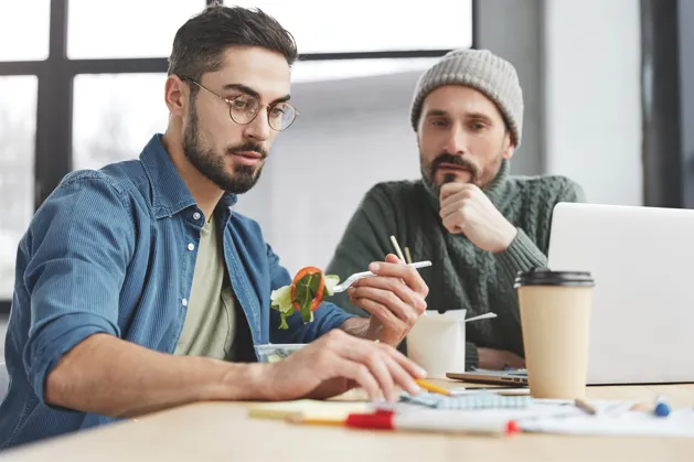 Creative professionals working together