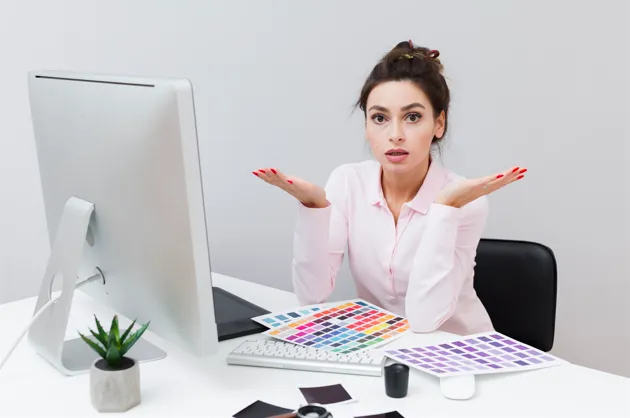 Graphic designer facing creative block